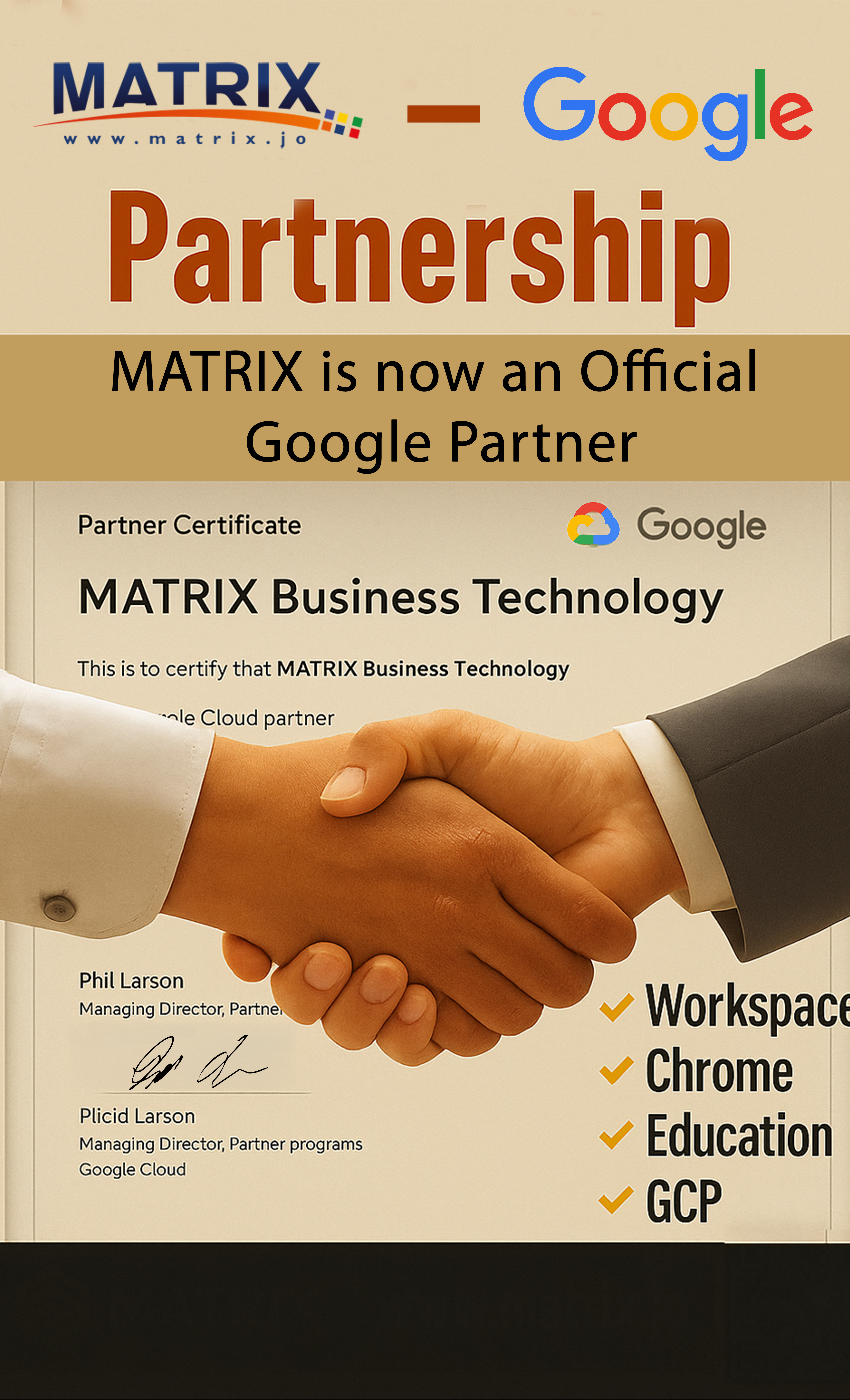 Matrix & Google Partnership Announcement